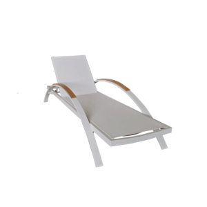 Aluminijumska ležaljka bela 195x65x30cm